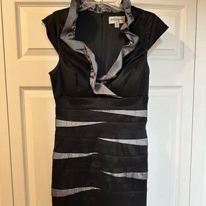 Betsy & Adam, Black and Silver Dress